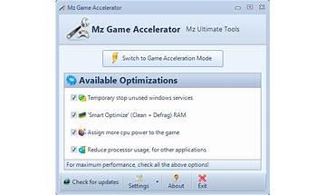 Mz Game Accelerator for Windows - Download it from Habererciyes for free